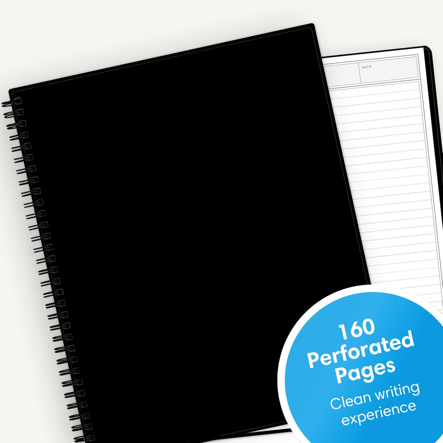 Blue Sky Smart Notes Professional Notebook, Wire-O Binding, 8.5" x 11", Black (14713)