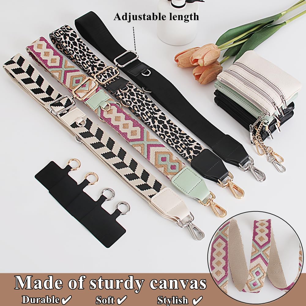 Baeleega Phone Strap Crossbody Lanyard with Zippered Pouch - Universal Cell Phone Lanyard for Neck Shoulder, Adjustable Phone String with Wallet (Black)