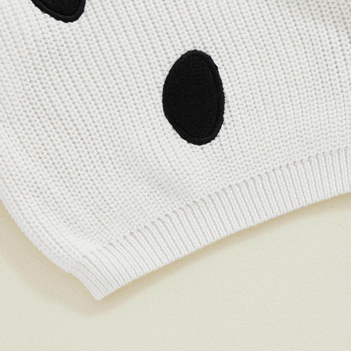 Afunbaby Baby Girl Boy Knit Sweater Blouse Pullover Sweatshirt Warm Crewneck Long Sleeve Tops for Infant Toddler (White Halloween Ghost, 12-18 Months)