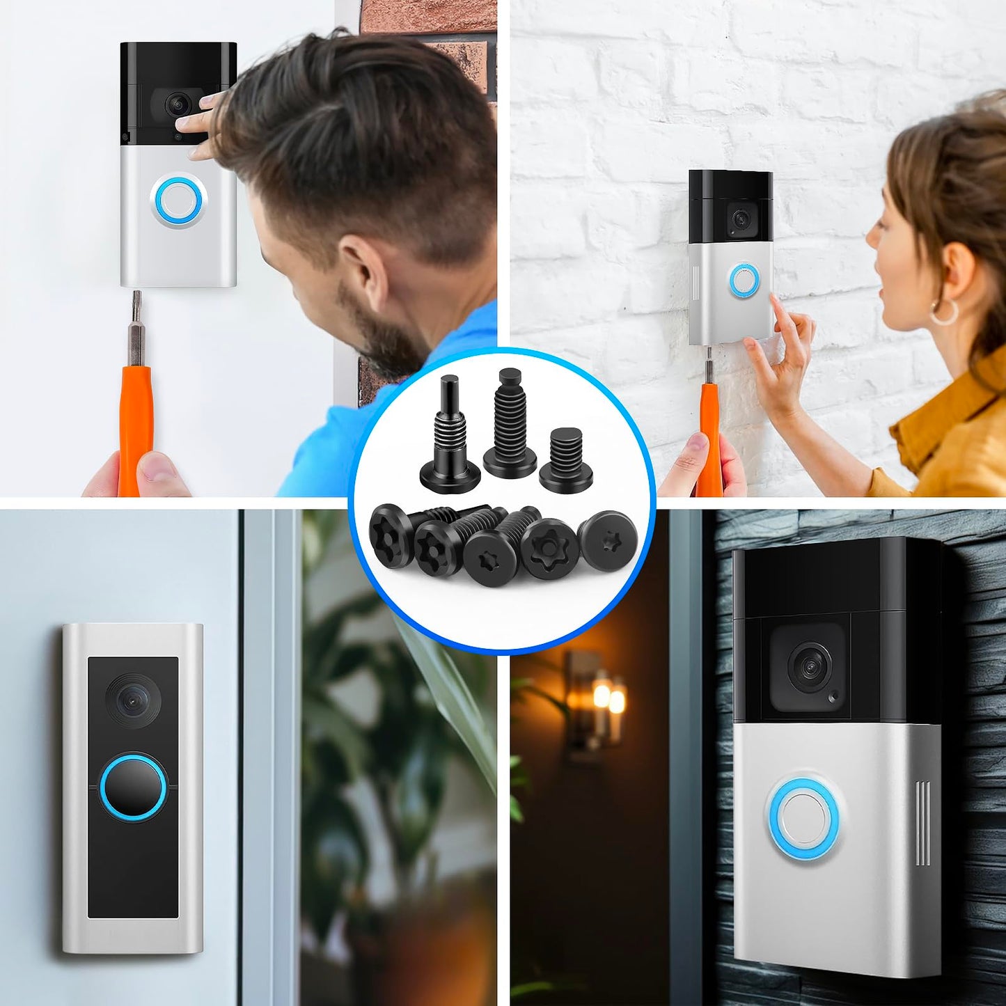 20Pcs Security Screws for Ring Doorbell Screws Replacement with Video Doorbell 2/3/4/Pro 2, CTYUKHS