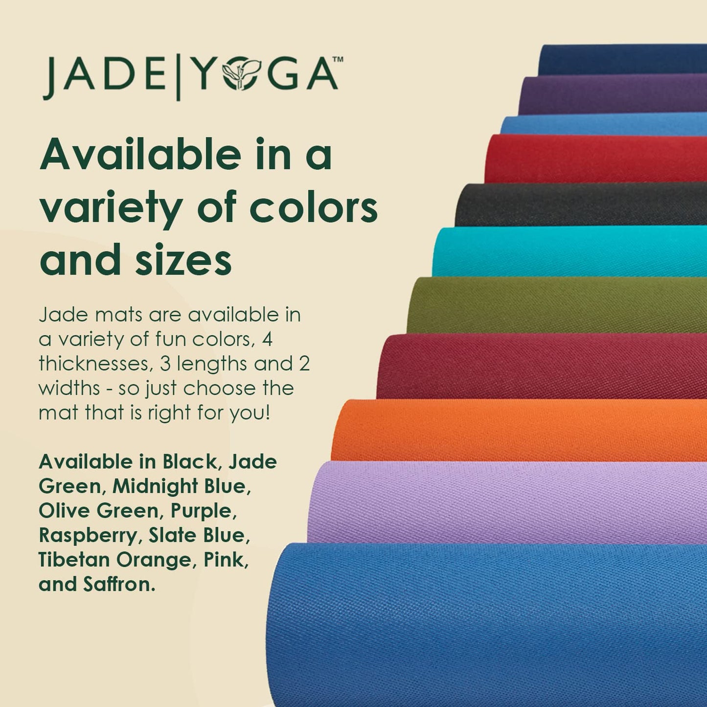 JadeYoga Harmony Yoga Mat- Durable & Thick Gym Fitness Mat, Non-Slip Natural Rubber Yoga Mat- Home Exercise & Stretching Mat, Workout Mat- Yoga Pilate Meditation for Women & Men (Midnight Blue, 74'')