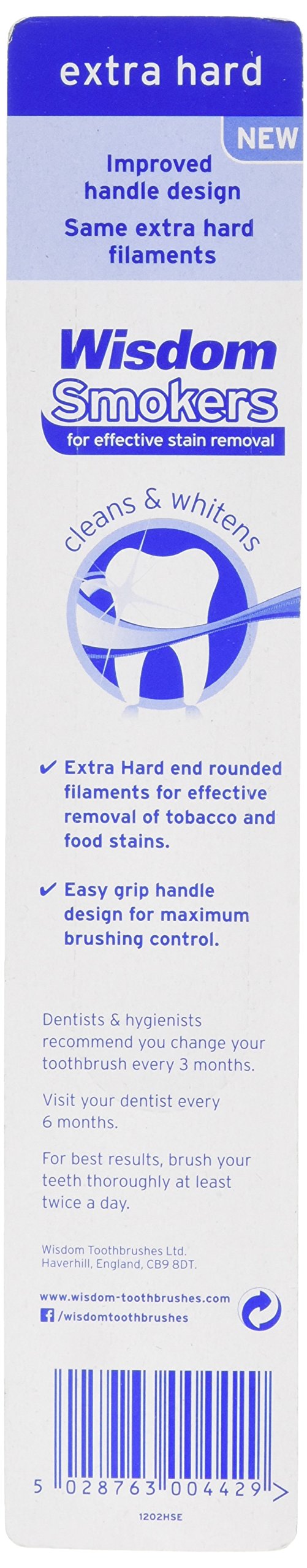 Wisdom Smokers Toothbrush - Extra Hard - ( Color May Vary )