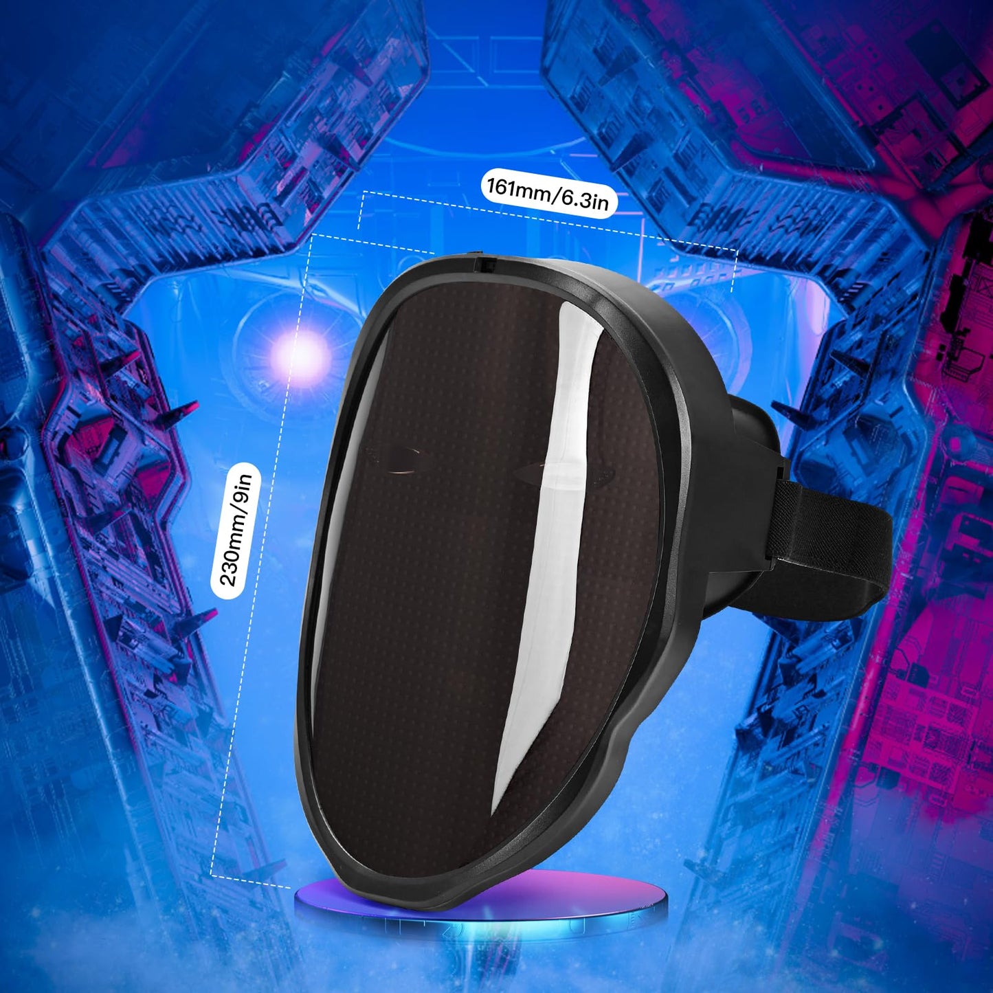 AIGLUN LED Face Transforming Mask with Gesture Control Fun - Cool stuff Halloween Cosplay and Christmas Parties