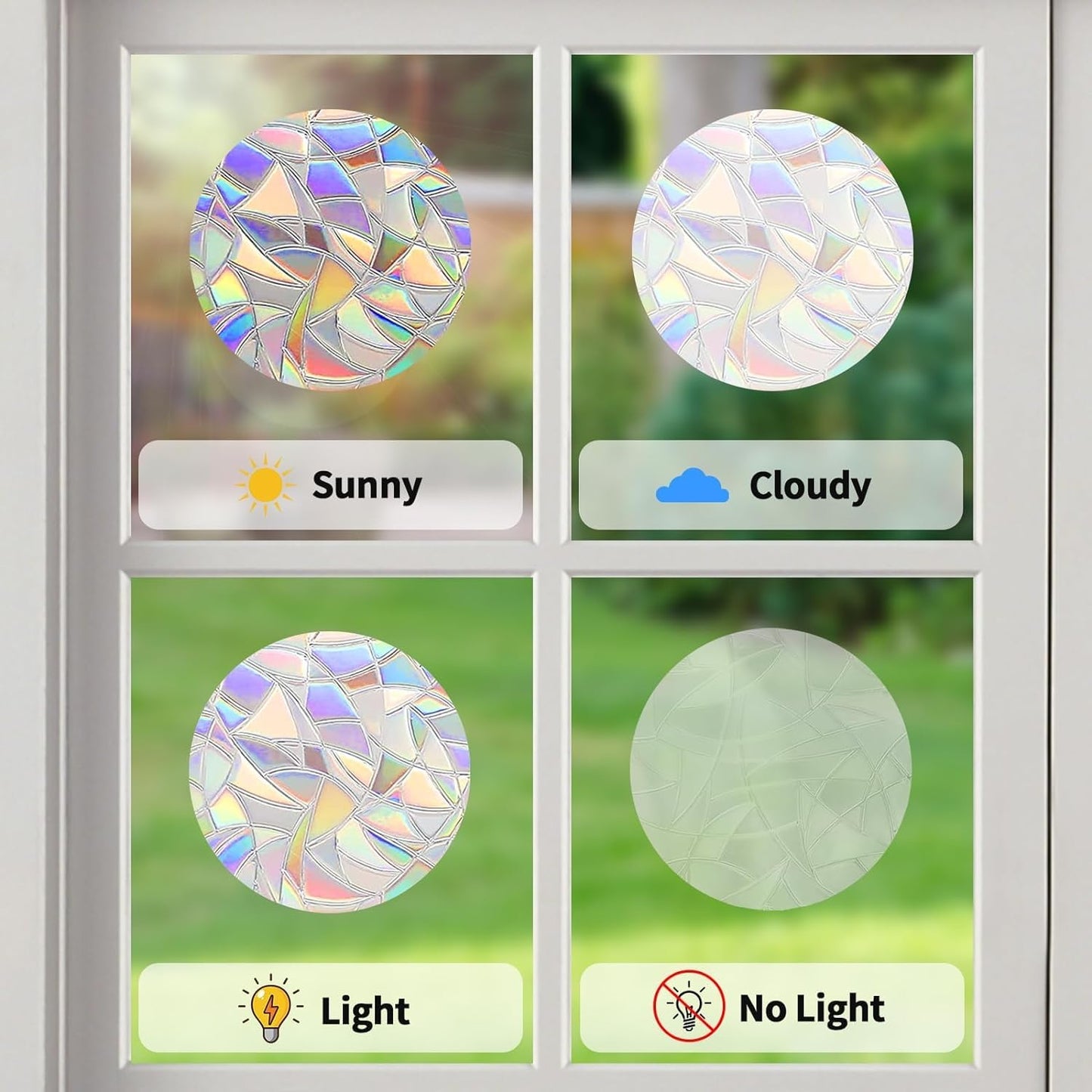 45PCS Halloween Bat Decoration Stickers for Bird Strikes - Anti-Collision Window Decals to Save Birds From Collisions, Non-Adhesive Reusable Vinyl Rainbow Stickers