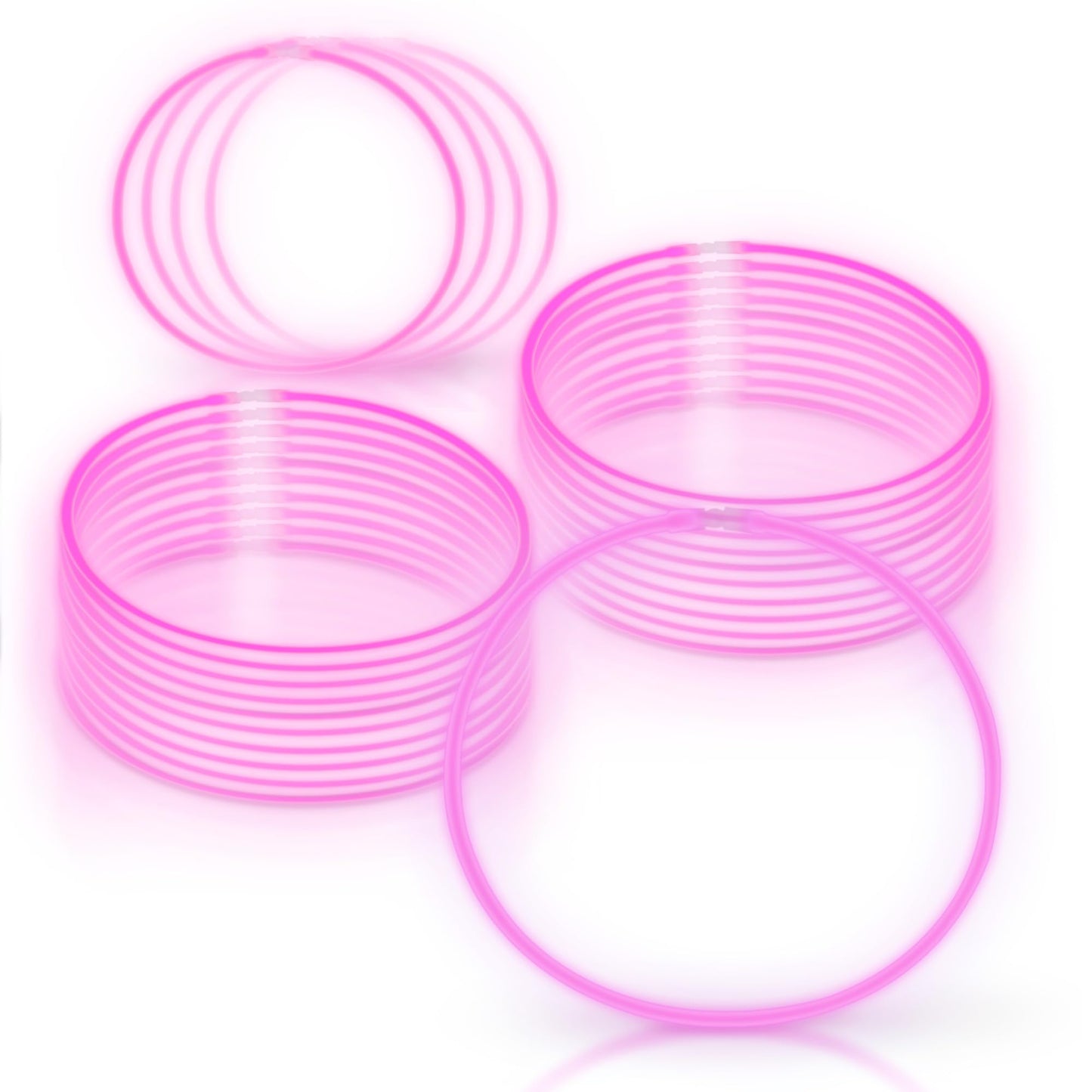 Windy City Novelties 22" Glow Stick Necklaces - 50 Pack (Pink)