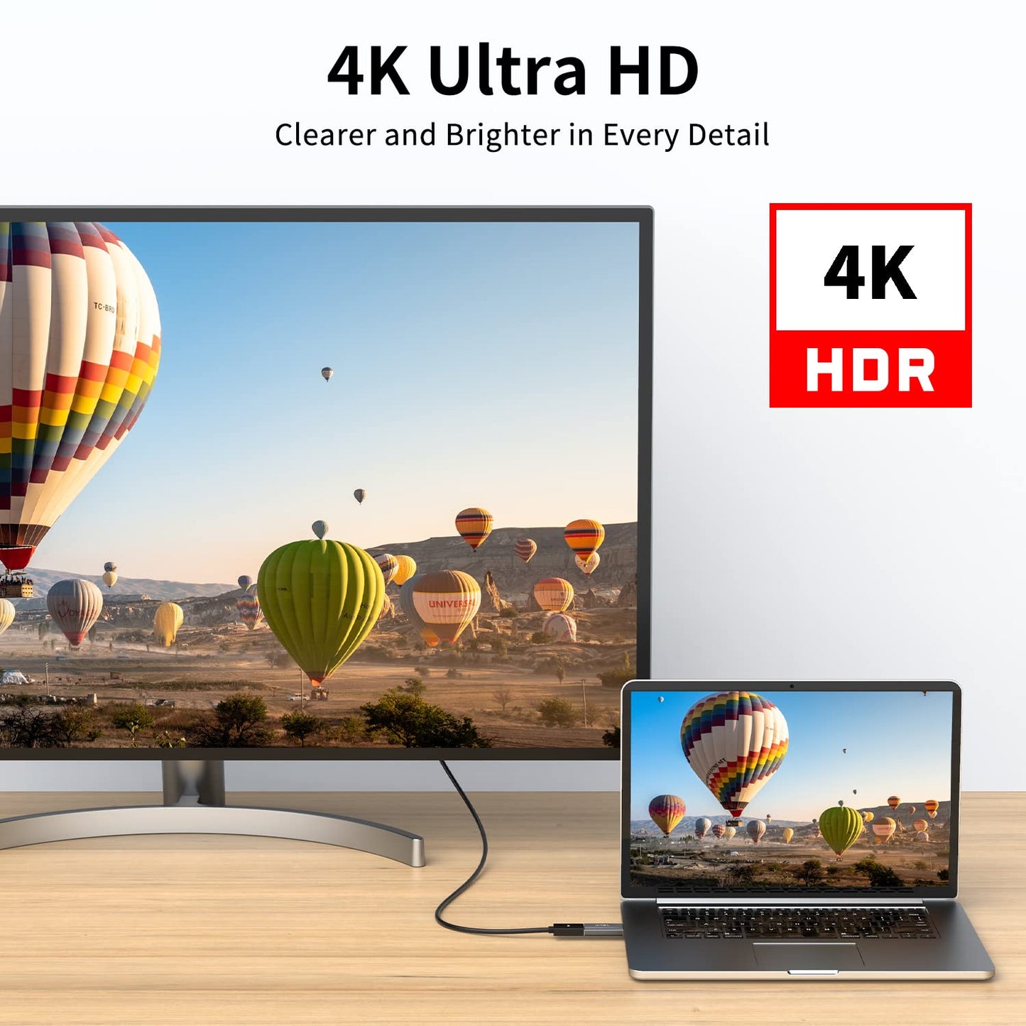 IIABC Displayport to HDMI Adapter 4K 24K Gold Plated Displayport DP to HDMI Female Converter,Uni-Directional Display Port to HDMI Converter Compatible for Lenovo, HP, Dell &More- Grey