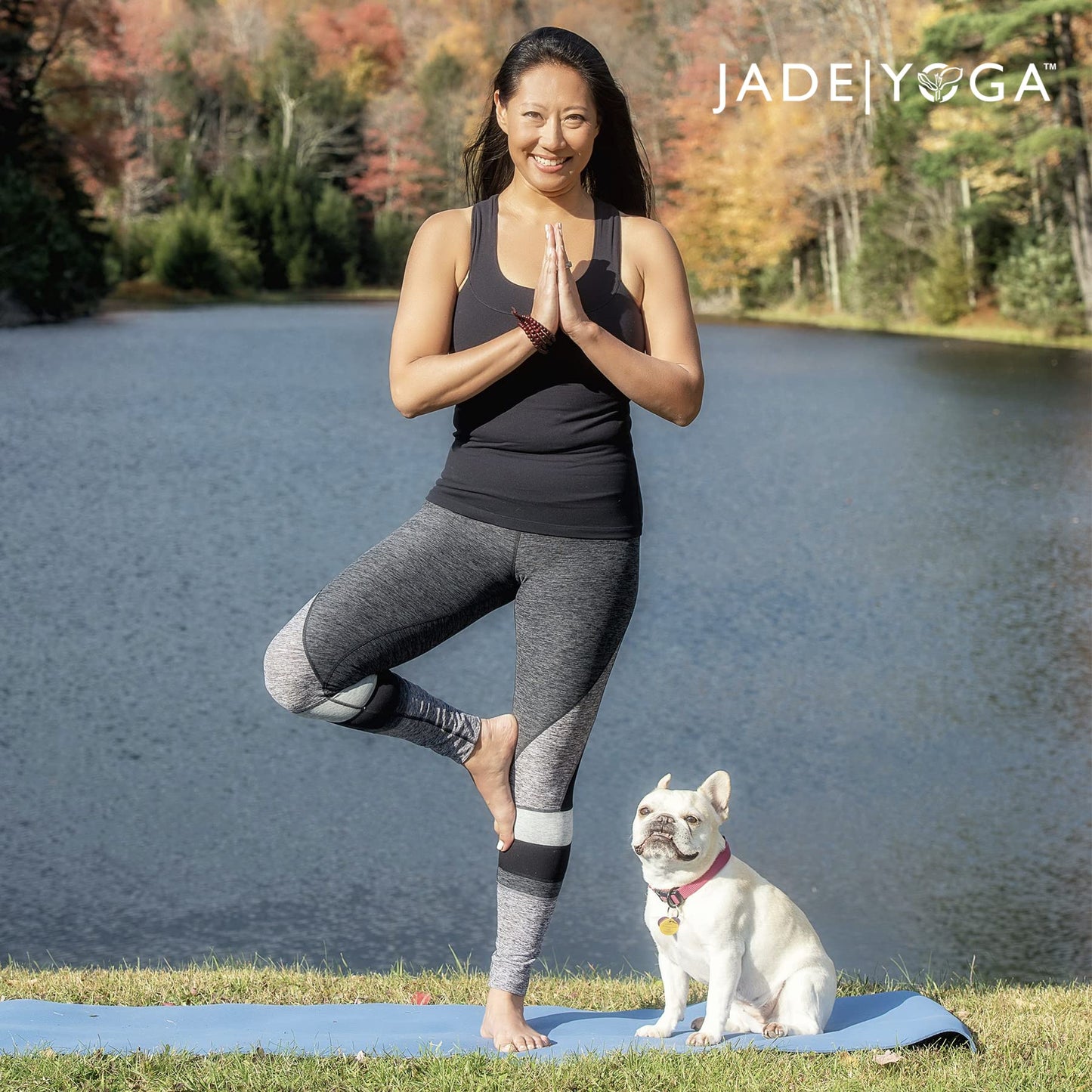 JadeYoga Travel Yoga Mat - Packable, Lightweight, & Portable Yoga Mat - Non-Slip Natural Rubber Mat for Women & Men - Great for Yoga, Home, Gym, Pilates, Fitness & Stretching (Olive Green, 68" x 24")