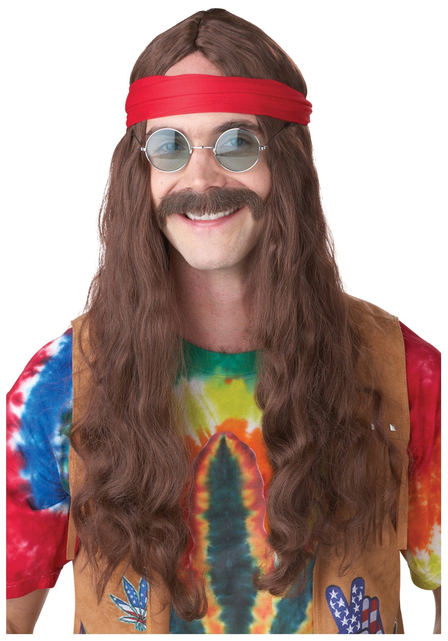 California Costumes Hippie Man Wig and Mustache Standard