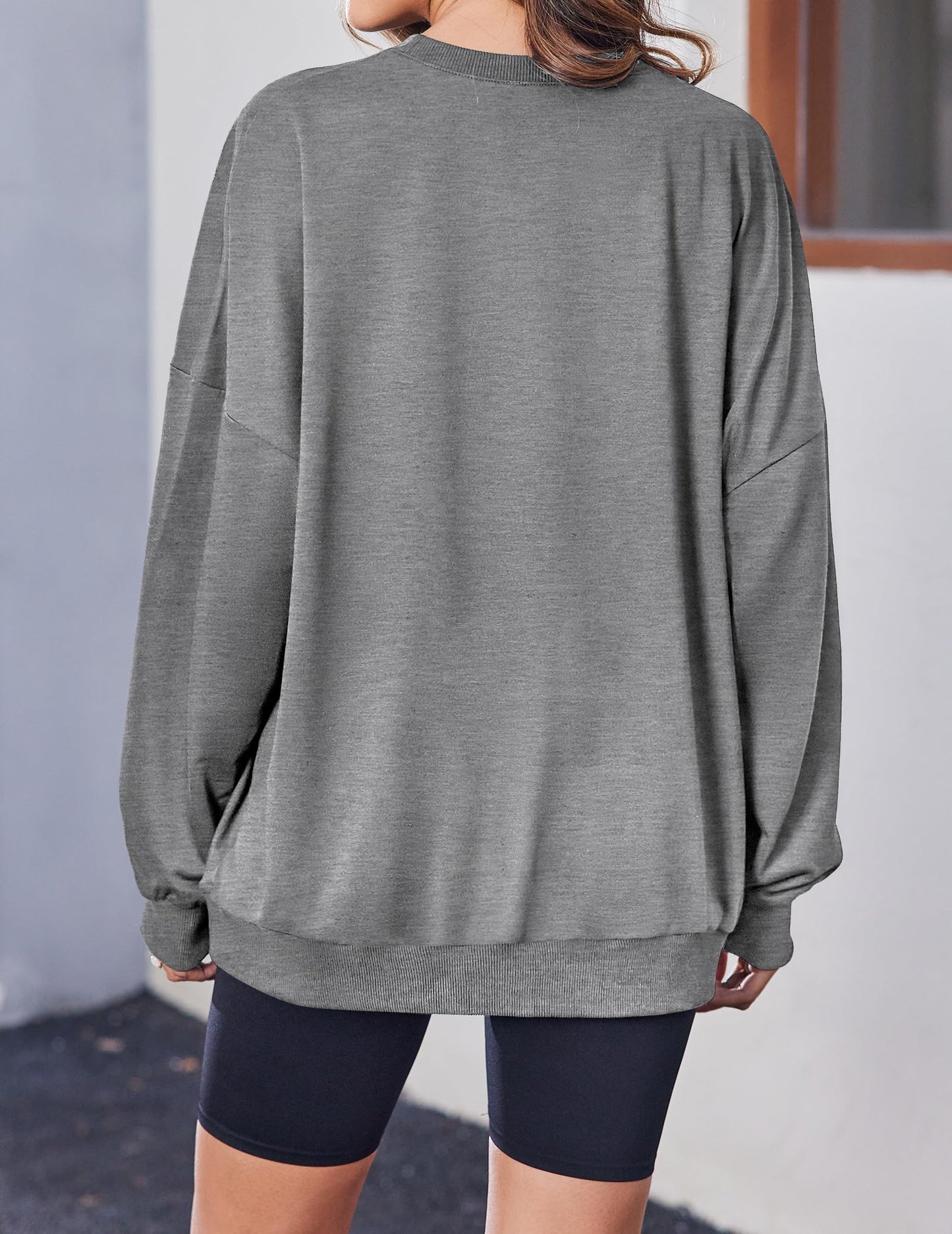 Zeagoo Women's Halloween Pumpkin Face Long Sleeve Sweatshirts Lightweight Casual Pullover Tops Grey Skull XL