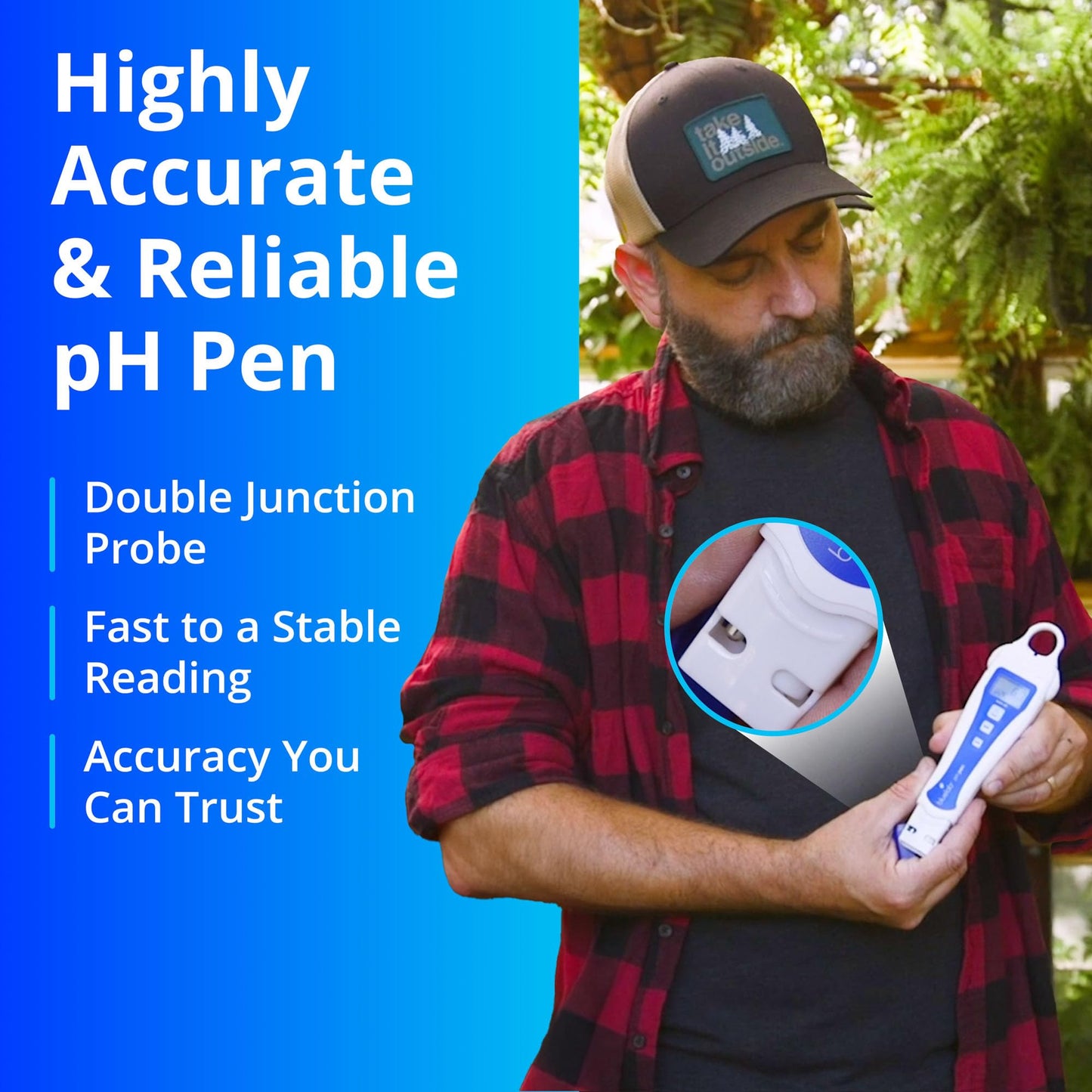 bluelab pH Pen - ± 0.1 pH Accurate, Durable Double Junction Probe, Waterproof & Floats, Auto Temperature Compensation, Easy Calibration - Made in NZ