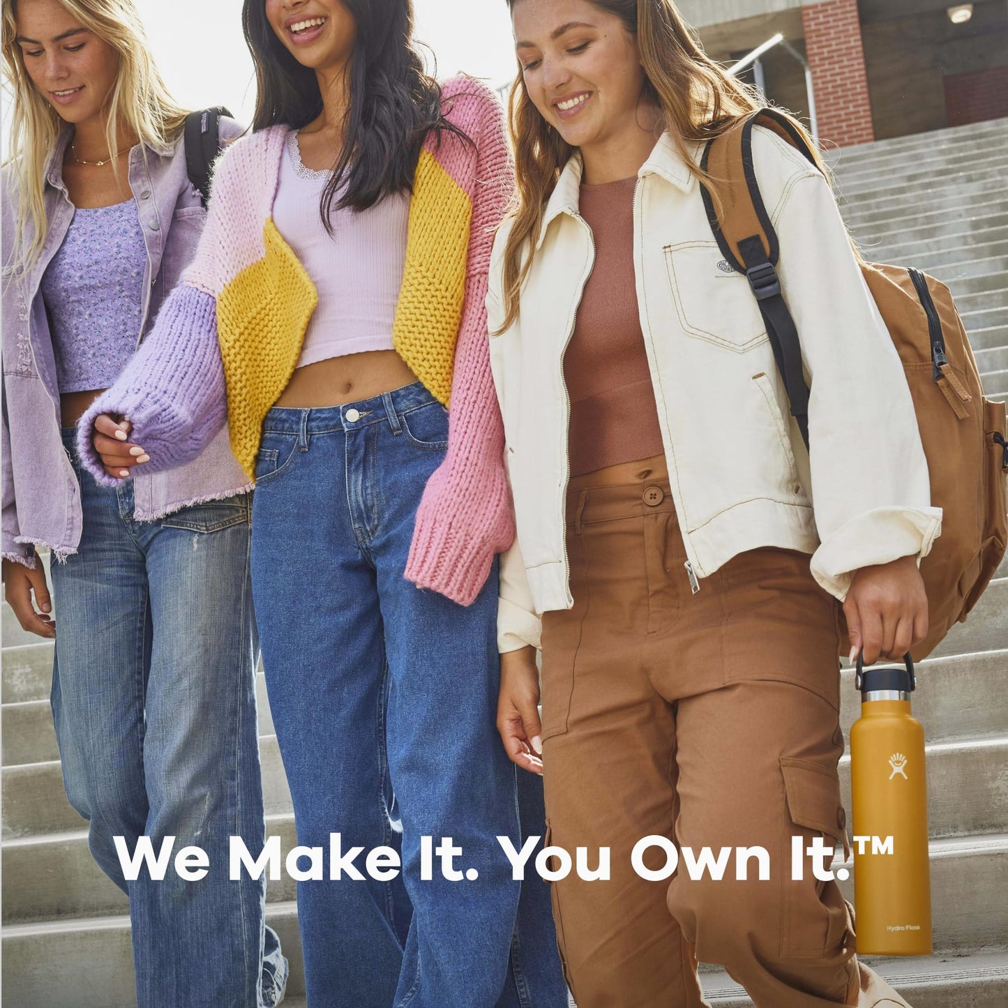 Hydro Flask Water Bottle - Insulated Stainless Steel - Non Spill, Leakproof in 21 Oz Black