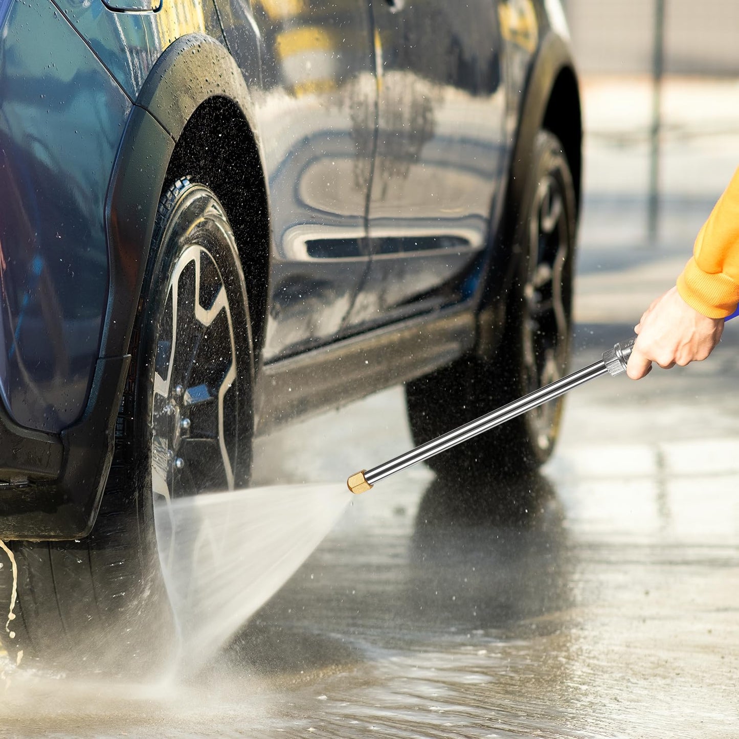 2025 Upgraded Jet Nozzle Power Washer Wand with 2 High Pressure Nozzles and Quick Connectors for Garden Hose, Hydro 2-in-1 High Pressure Heavy Duty Metal Nozzles for Watering Sprayer Cleaning Tool