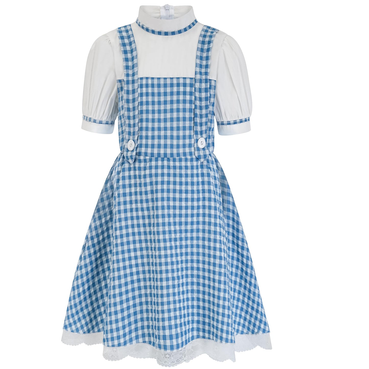 HMPRT Dorothy Costume for Girls,Kids Halloween Wizard Of Oz Book Storybook Character Costumes Dress Basket Blue Socks Hair Bows 6