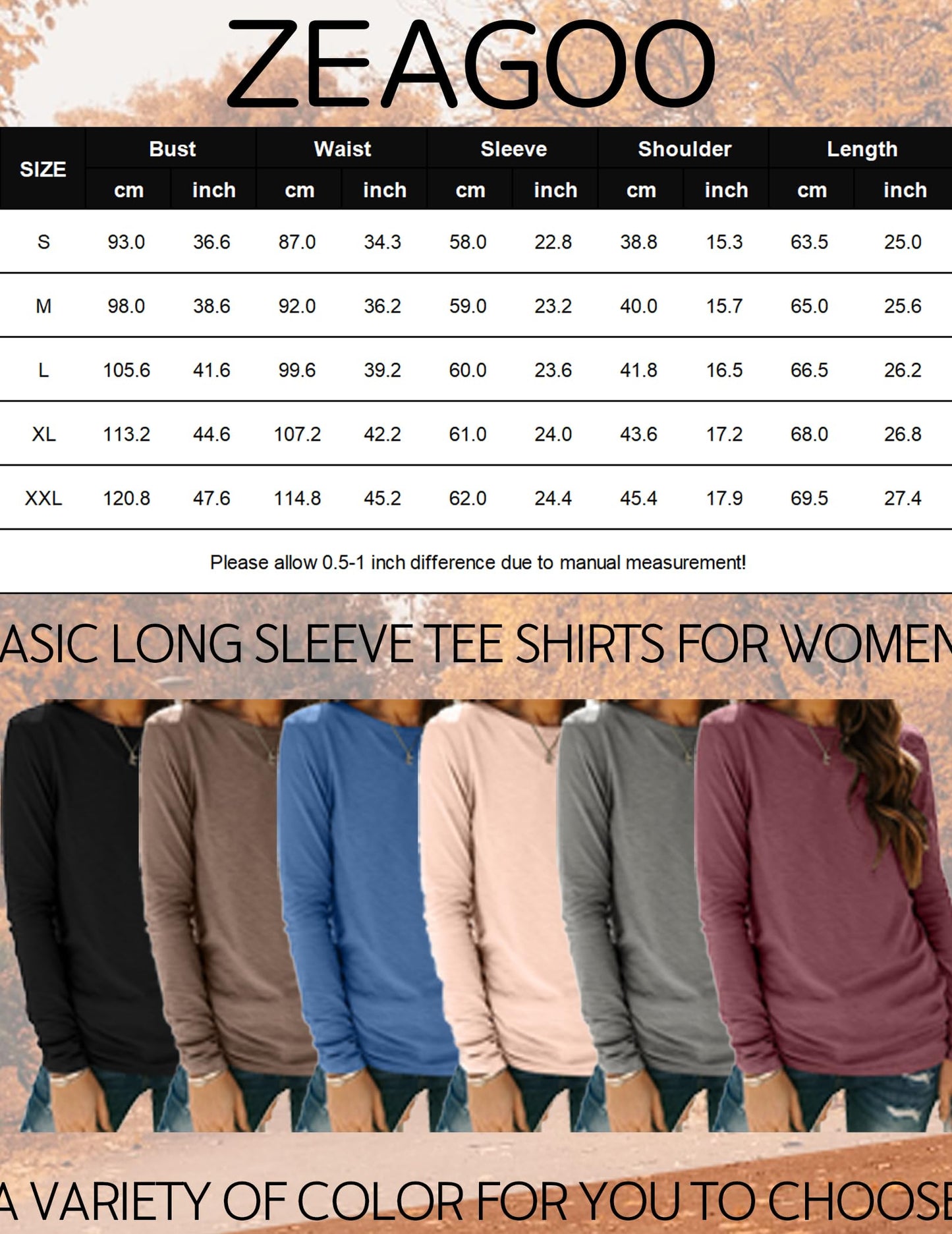 Zeagoo Long Sleeve Tops 2025 Cute Halloween Shirts for Women Pumpkin Skeleton Graphic Tshirts