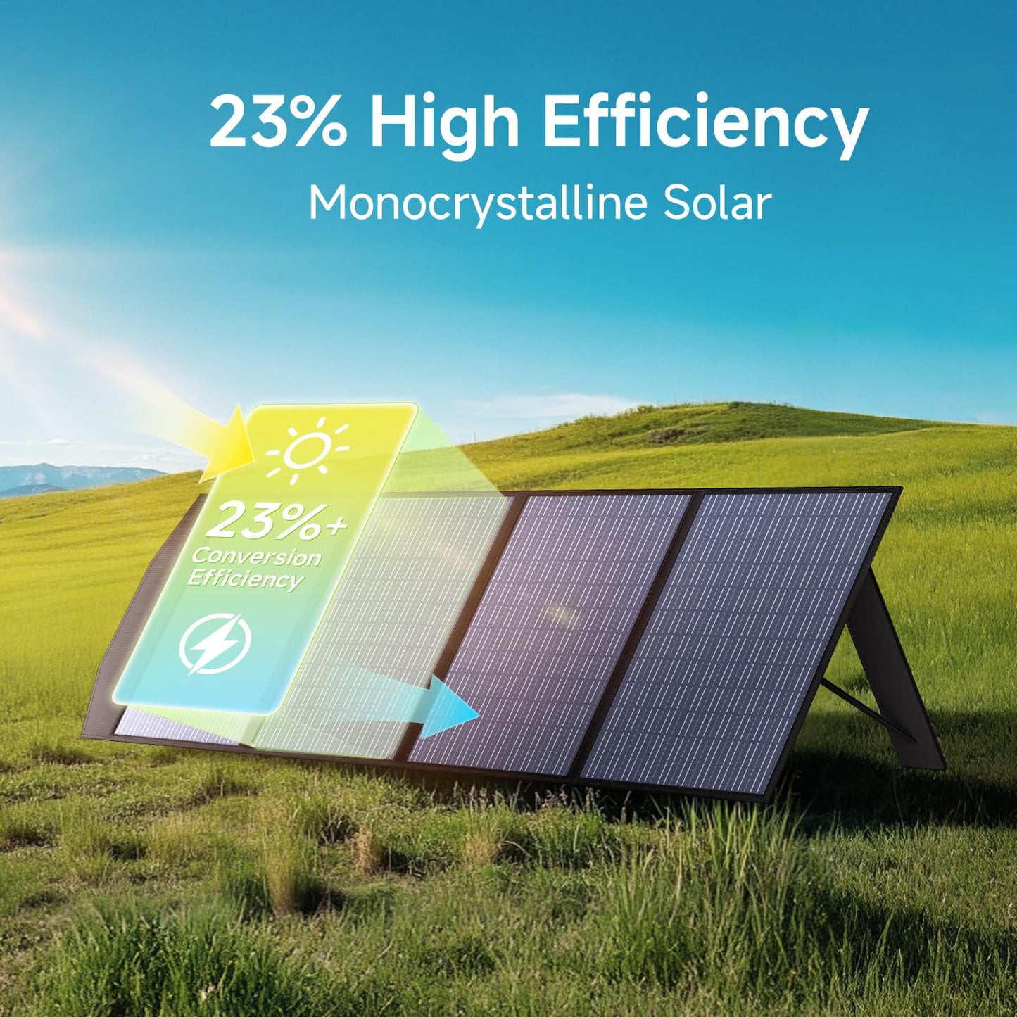 ALLPOWERS SP033 200W Solar Panel 36V 200 Watts Portable Solar Panel Kit Waterproof IP67 Foldable Solar Charger for Portable Power Station RV Marine Laptops Camping Off-Grid Emergency