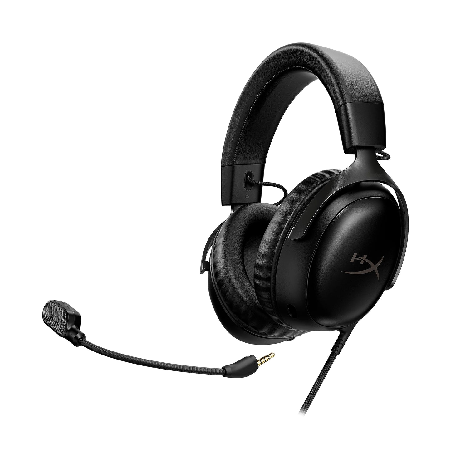 HyperX Cloud III – Wired Gaming Headset, PC, PS5, Xbox Series X|S, Angled 53mm Drivers, DTS Spatial Audio, Memory Foam, Durable Frame, Ultra-Clear 10mm Mic, USB-C, USB-A, 3.5mm – Black