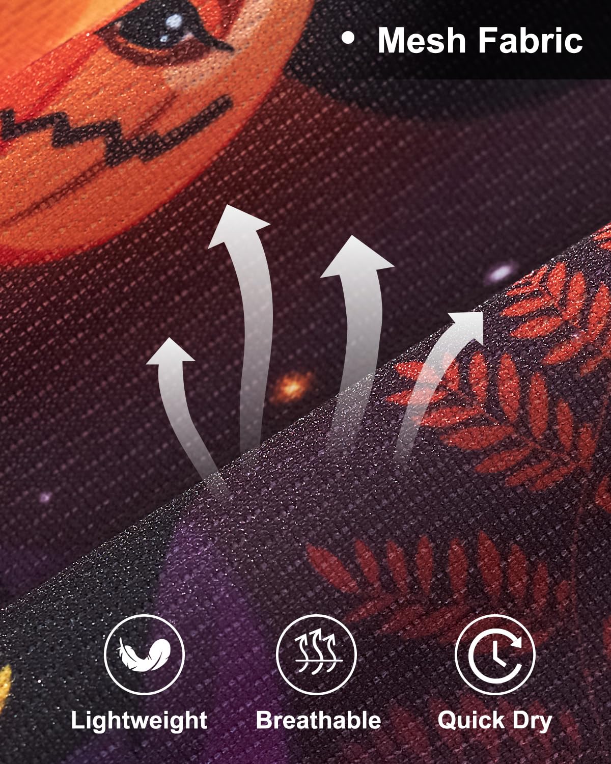 AIMPACT Mens Mesh Halloween Print Tank Tops Sleeveless Quick Dry Muscle Tank Tops Mens Shirts for Workout Gym Jogging (Pumpkin L)