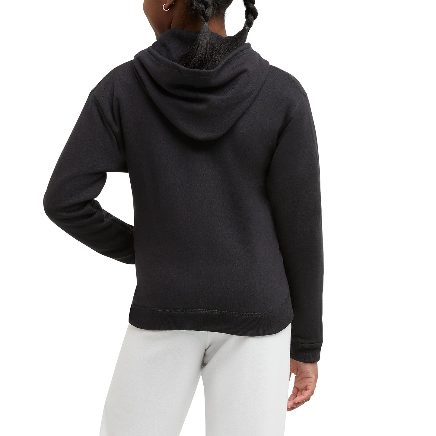 Hanes Girls' Big ComfortSoft EcoSmart Full-Zip Hoodie, black, X Large