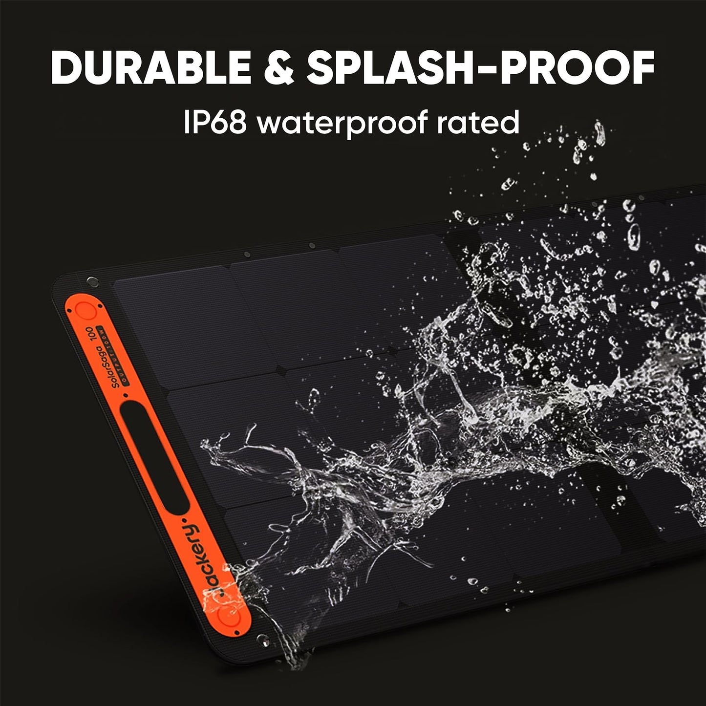 Jackery SolarSaga 100W Bifacial Portable Solar Panel for Explorer 240/300/500/1000/1500 Power Stations, Foldable Solar Cell Solar Charger with USB Outputs for Phones, Rooftops, Outdoor Camping and RVs