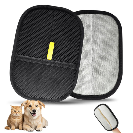 INABULETWO 1 Pcs Pet Hair Removal Gloves Brush, Reusable Cat Dog Electrostatic Hair Remover Grooming Glove Tool