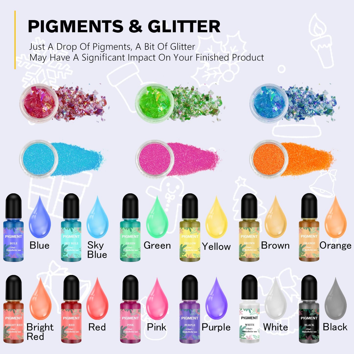 IGaiety Resin Jewelry Making Kit 240 Pcs Silicone Epoxy Resin Mold Keychain Starter Kit Bundle with Epoxy Molds and Pigments Tools for Beginners Adults Jewelry Earring Making