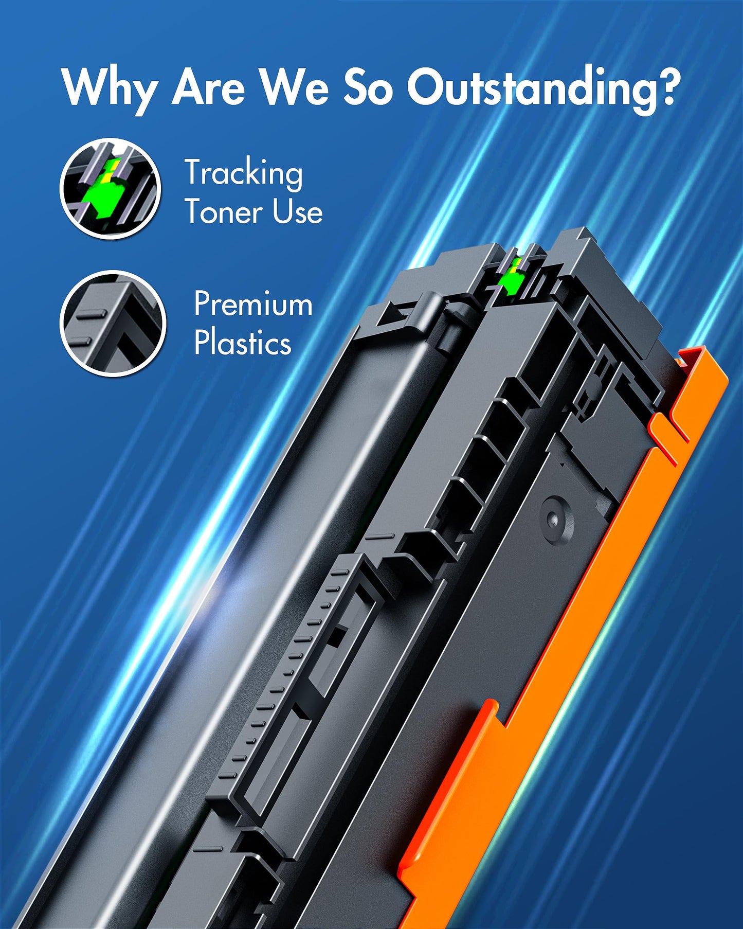 414A Toner Cartridge 4 Pack (with Chip) - 414X Replacement for HP 414A HP 414X, Compatible with HP Color Laserje Pro MFP M479fdw Toner, Color Laserje Pro M454dw M454dn M480f M455dn Printer | W2020A