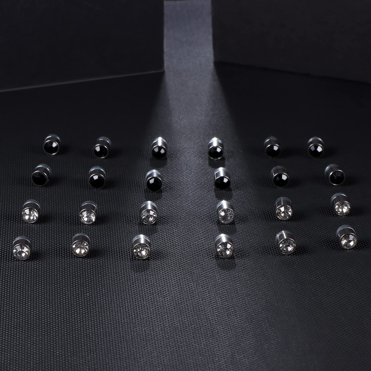 ADRAMATA 12 Pairs Magnetic Earrings for Men Women Fake Earrings Non Pierced Jewellery Colorful Mens Earrings Round Crystal Stud Earrings Set Magnet Earrings Magnetic Stud Earrings for Girls Boys