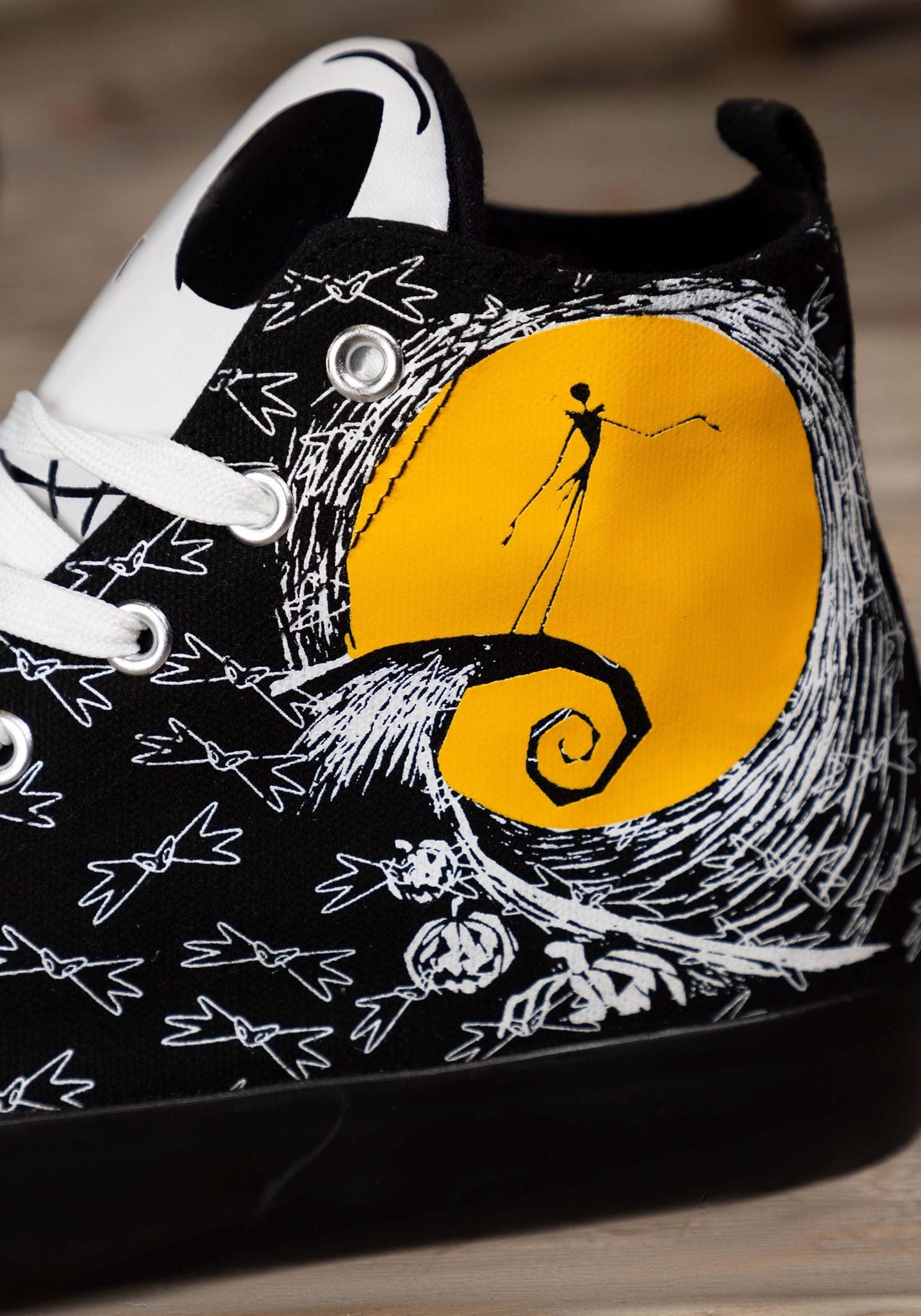 Adult Nightmare Before Christmas Jack Skellington Shoes | Officially Licensed Disney High Top Unisex Sneakers