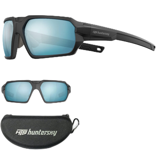 HUNTERSKY HTS Q37 blue hunting Shooting impact polarized sunglasses Military Grade Ballistic Impact Protection eye pro army Glasses Motorcycle MTB running driving fishing outdoors