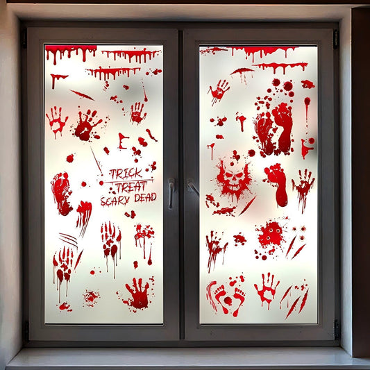 95 Pcs Halloween Window Clings, Halloween Window Decorative Stickers for Decorations Holiday Outside Decorations(8x12inch)