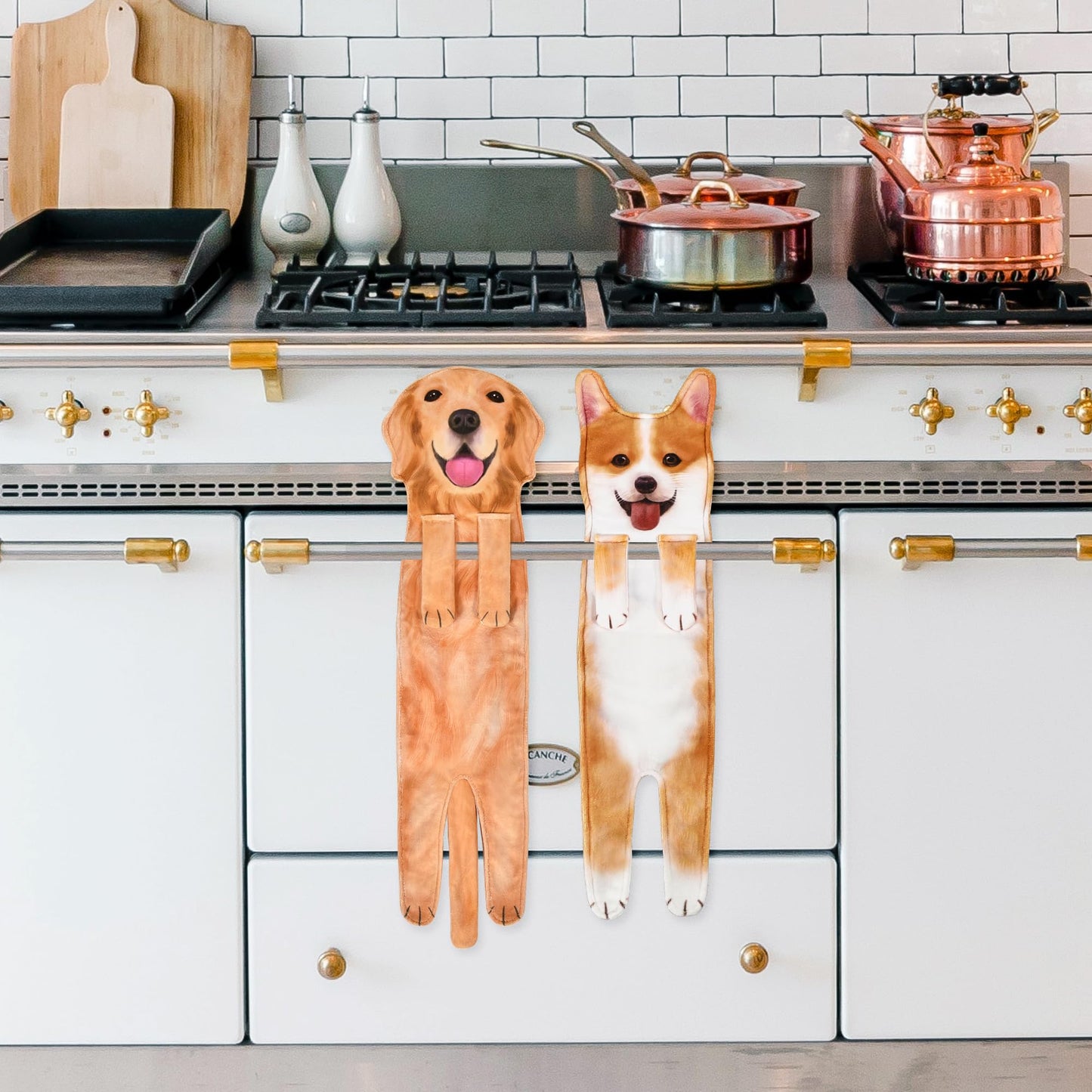 AGRIMONY Golden Retriever Dog Funny Hand Towels for Kitchen Bathroom - Dog Mom Gifts for Women Men- Easter Mothers Fathers Valentines Housewarming Unique Christmas Birthday Gifts for Animal Lovers