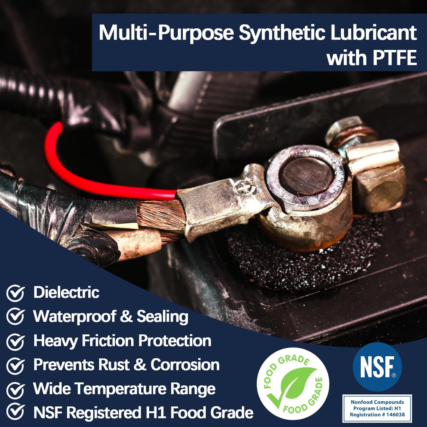 BTAS Dielectric Grease for Electrical Connectors Automotive Spark Plug Boot Battery Terminal Marine Dialectical Electronics Wiring Die Electric Contact Silicone Dialectric Grease 1 oz 1 Pcs