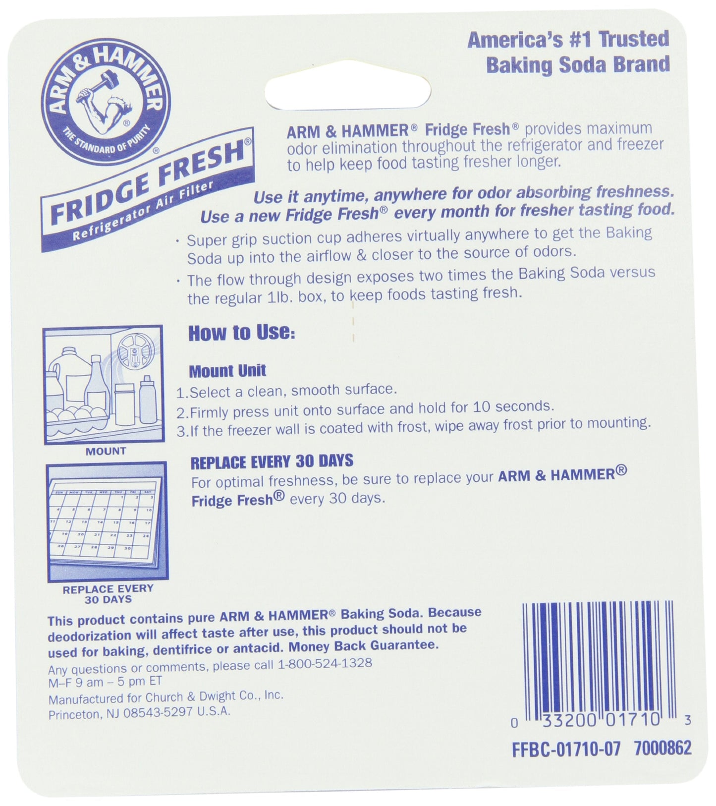 Arm & Hammer Fridge Fresh Refrigerator Air Filter (Pack of 4)