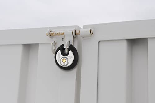 BRINKS Heavy Duty Padlock with Key - 70mm Discus Keyed Lock for Storage Shed, Garage, Storage Lockers, Sliding Doors, Tool Box, and Cabinets, 4 Pack