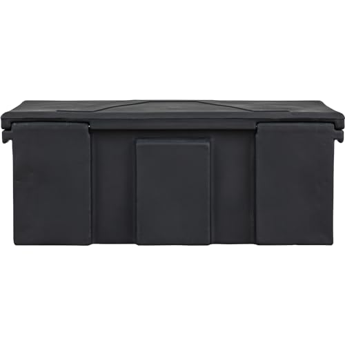 Buyers Products 1712240 Black Poly All-Purpose Storage Chest , 6.3 cu. ft, Made In The USA, Dent-Resistant Lockable Storage Box for Truck, Trailer, Dock, or Deck, High-Density Polyethylene
