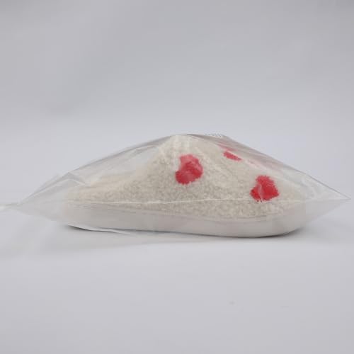 Adisputent House Slippers for Women Indoor and Outdoor,Winter Warm Plush Fuzzy Cow Slippers for Men with Memory Foam,Cozy Soft House Shoes with Non-Slip Sole Z Love Heart 5-6 Women/4-5 Men