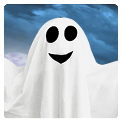 4 Pack Halloween Hanging Ghosts, 27.5" Cute Flying Ghost Decorations for Front Yard Patio Lawn Garden Party Décor and Holiday Decorations