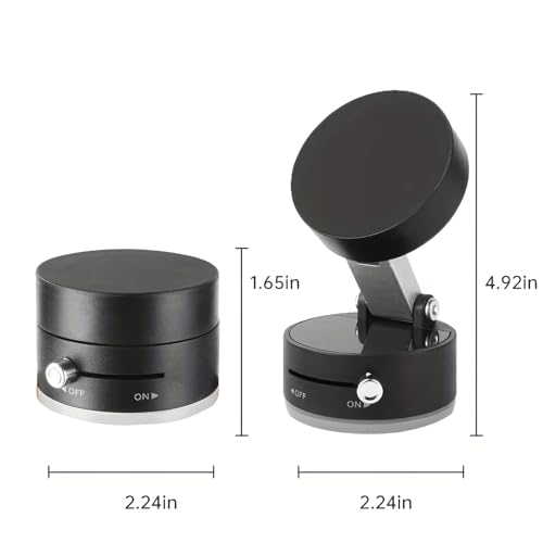 Adjustable Phone Stand with On/Off Switch, 360° Rotation, Fordable and Portable with Multipurpose Phone Holder