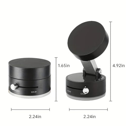 Adjustable Phone Stand with On/Off Switch, 360° Rotation, Fordable and Portable with Multipurpose Phone Holder