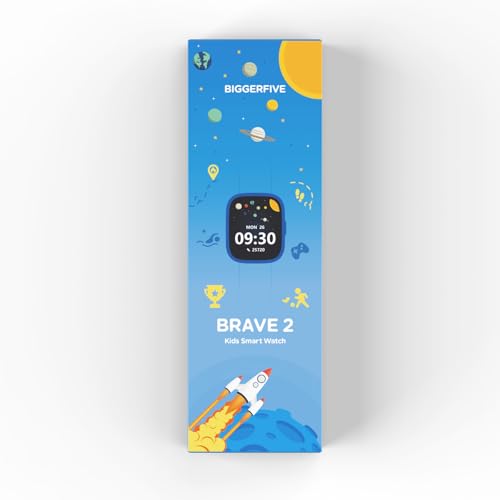 BIGGERFIVE Smart Watch for Kids, 1.8" Fitness Tracker Watch Pedometer, Heart Rate, Sleep Monitor, IP68 Waterproof, Calorie Step Counter, Puzzle Games with/Without APP for Girls Boys Teens 5-16, Black