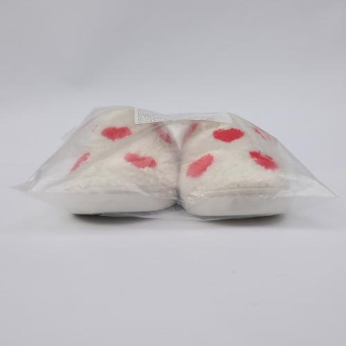 Adisputent House Slippers for Women Indoor and Outdoor,Winter Warm Plush Fuzzy Cow Slippers for Men with Memory Foam,Cozy Soft House Shoes with Non-Slip Sole Z Love Heart 5-6 Women/4-5 Men