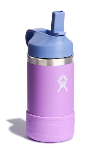 Hydro Flask 12 Oz Kids Wide Mouth Straw Cap and Boot Anemone