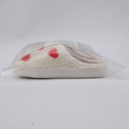 Adisputent House Slippers for Women Indoor and Outdoor,Winter Warm Plush Fuzzy Cow Slippers for Men with Memory Foam,Cozy Soft House Shoes with Non-Slip Sole Z Love Heart 5-6 Women/4-5 Men