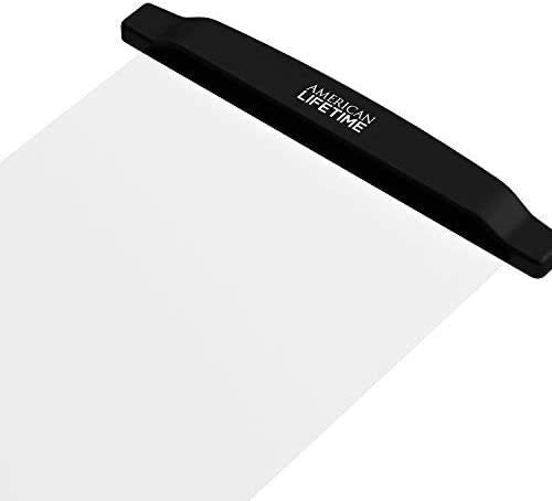 American Lifetime Slide Board - Workout Board for Fitness Training and Therapy with Shoe Booties and Carrying Bag Included (White, 7.5 Feet)