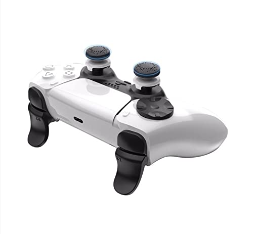 ASHATA 2Pcs Thumbstick Extender for PS5, 3D Texture Thumb Grip Stick Joystick Thumbstick for PS5 Controller (White)