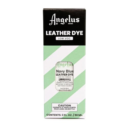 Angelus Leather Dye - Flexible Leather Dye for Shoes, Boots, Bags, Crafts, Furniture, & More 3oz (Navy Blue)