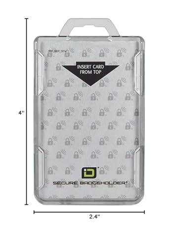ID Stronghold - RFID Blocking Secure Badge Holder - Duolite 2 Card ID Holder - Poly Carbonate - Heavy Duty Hard Plastic ID Badge Holder - USA Molded and Assembled - FIPS 201 Approved - Clear