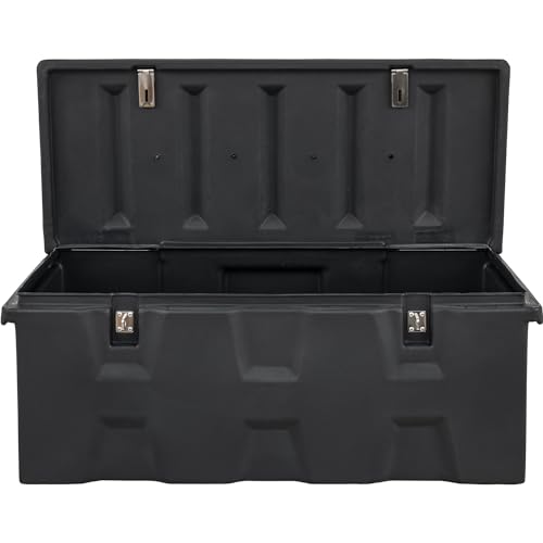 Buyers Products 1712240 Black Poly All-Purpose Storage Chest , 6.3 cu. ft, Made In The USA, Dent-Resistant Lockable Storage Box for Truck, Trailer, Dock, or Deck, High-Density Polyethylene