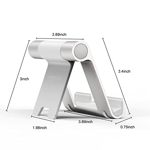 AmazonBasics L6LSH001-CS-R Multi-Angle Portable Stand for Tablets, E-readers and Phones - Silver