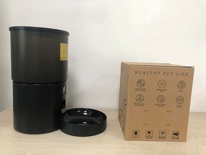 Automatic Cat Feeder Food Dispenser: 4L Timed Small Dog Dry Food Dispenser with 10s Voice - Distributeur Nourriture Chat Hund Programmable - Auto Pet Feeder with 1-6 Meals Per Day